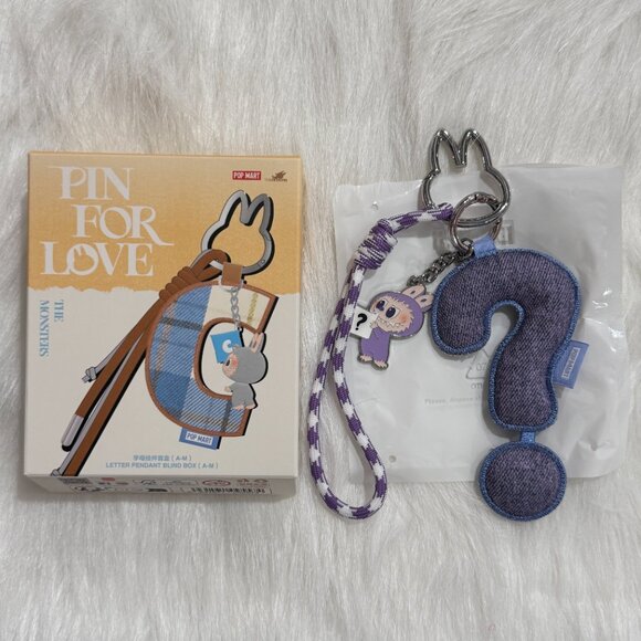  AUTHENTIC Labubu Pin for Love Plush Pendant + Letter Pendant Set – ? - Picture 3 of 5